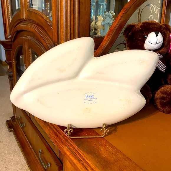 Vintage Hand Crafted Winfield China Dragon Flower Divided Serving Tray - Picture 2 of 5